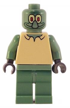 LEGO Minifigure-Squidward-SpongeBob SquarePants-BOB003-Creative Brick Builders